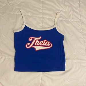 Kappa Alpha Theta Baseball American Tank Crop Top